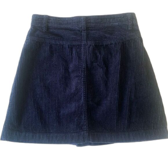 Corduroy Mini Skirt Blue Button Front Y2K Academia Gilmore Girls 90’s - Picture 4 of 8